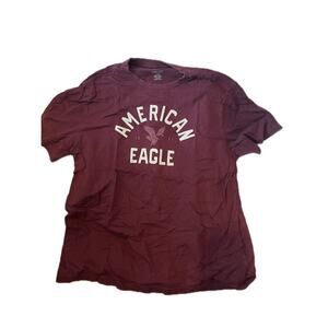American Eagle Burgundy Super Soft T-Shirt Mens L